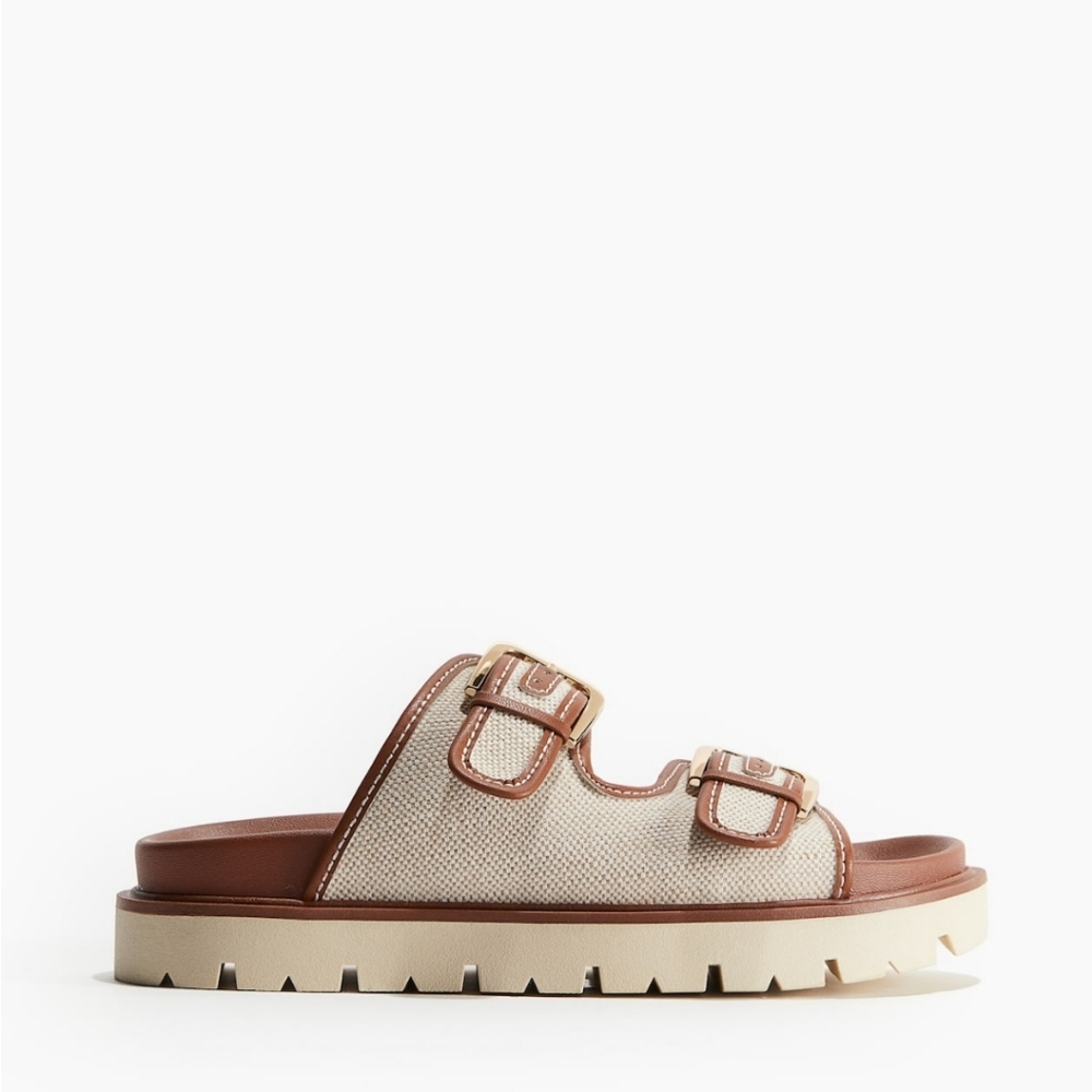 H&M Brown and Cream Sandals